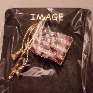 NWT AMERICAN FLAG BROOCH. TUB1-1